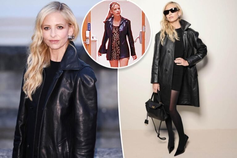 Sarah Michelle Gellar goes full ‘Vampire Slayer’ in leather-based at Balenciaga vogue present