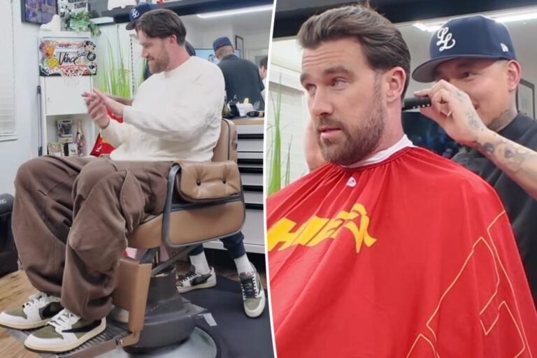 Travis Kelce trims his lengthy hair throughout NFL offseason