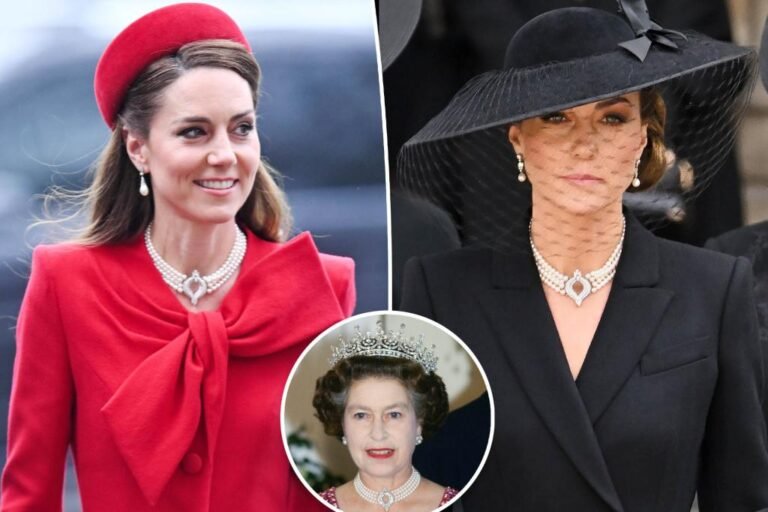Kate Middleton rewears Queen Elizabeth’s pearl necklace at Commonwealth Day service