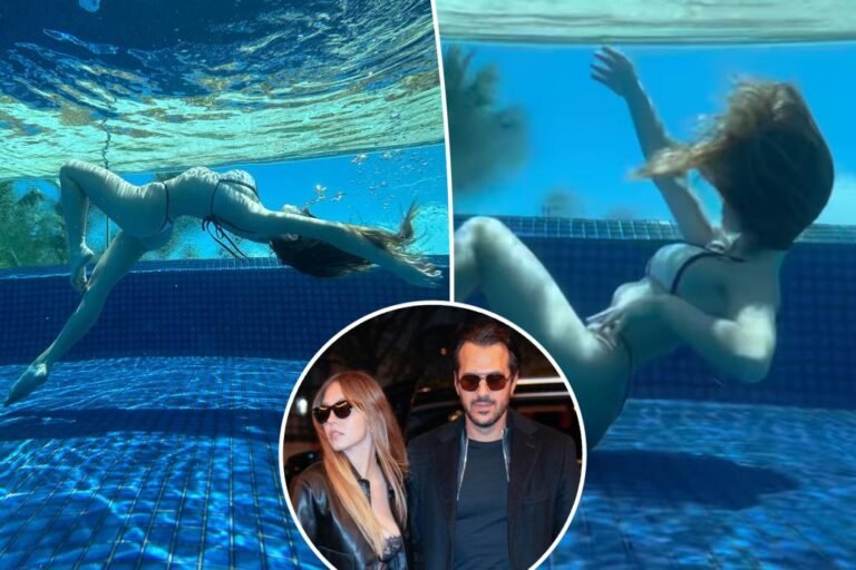 Sydney Sweeney takes a dip in thong bikini after calling off marriage ceremony to fiancé Jonathan Davino