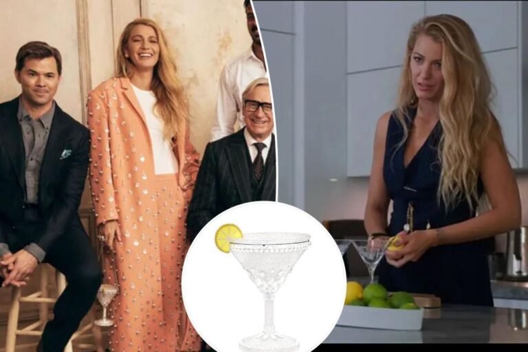 Blake Energetic kicks off ‘One other Easy Favor’ dressing with martini purse