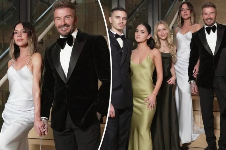 Victoria Beckham slips into slinky white gown for David Beckham’s fiftieth celebration