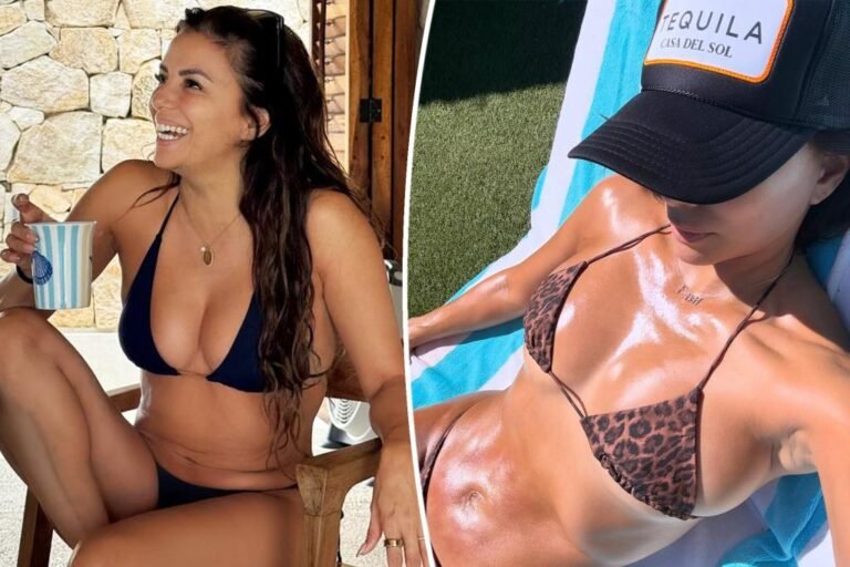 Eva Longoria sizzles in teeny leopard-printed bikini