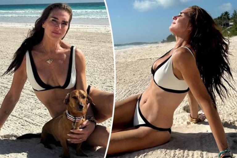Brooke Shields soaks up the solar in gorgeous bikini seashore snaps