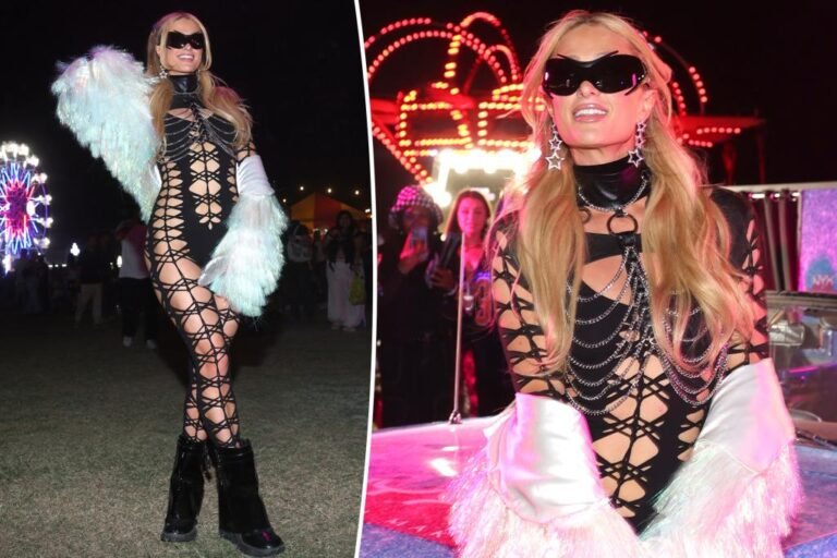 Paris Hilton’s wild Coachella 2025 catsuit reveals greater than it conceals