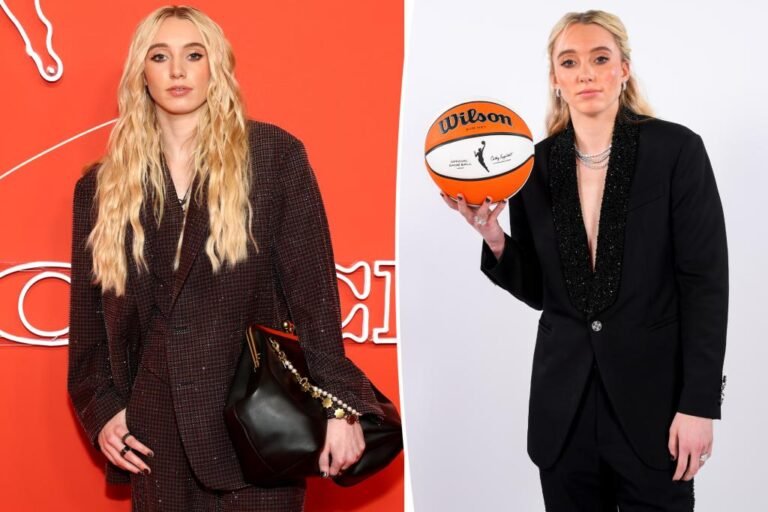 Paige Bueckers rocks two sparkly black fits at WNBA 2025 draft