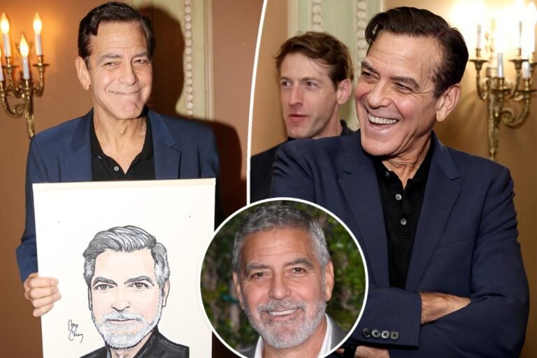 George Clooney mocks his new darkish hair colour