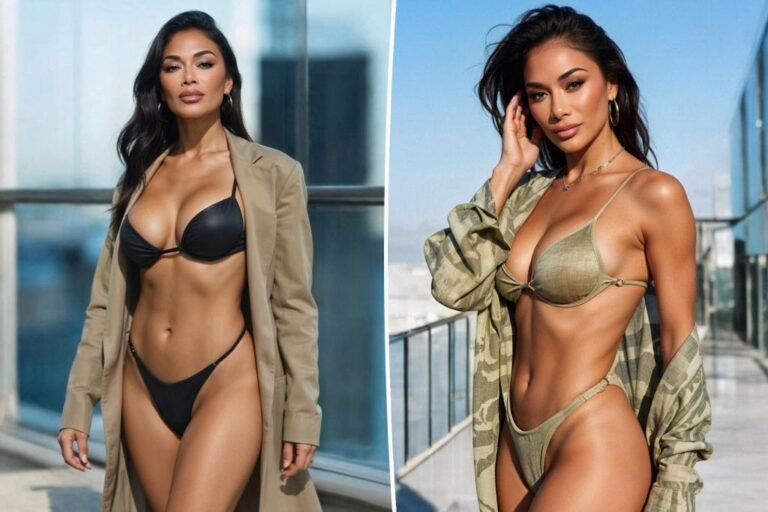 Nicole Scherzinger reveals off match determine in bikinis