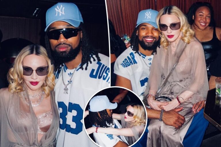 Madonna wears sheer prime at boyfriend Akeem Morris’ birthday bash