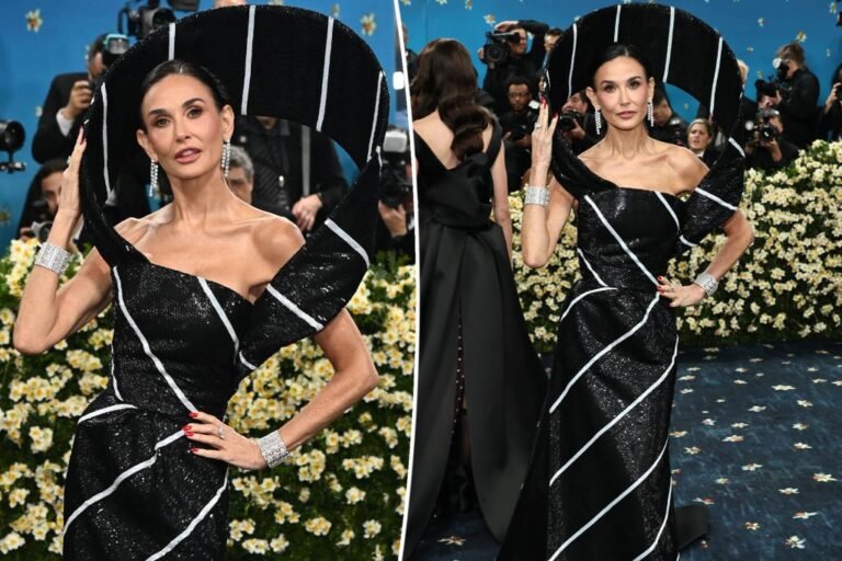 Demi Moore’s sculptural Met Gala 2025 robe includes a dramatic head cutout