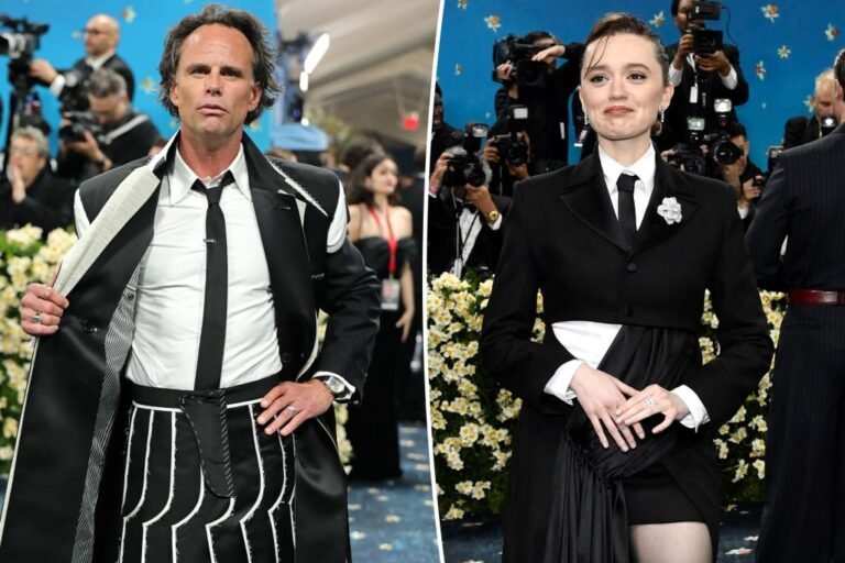 Walton Goggins and Aimee Lou Wooden keep away from one another on Met Gala purple carpet regardless of seemingly squashing feud