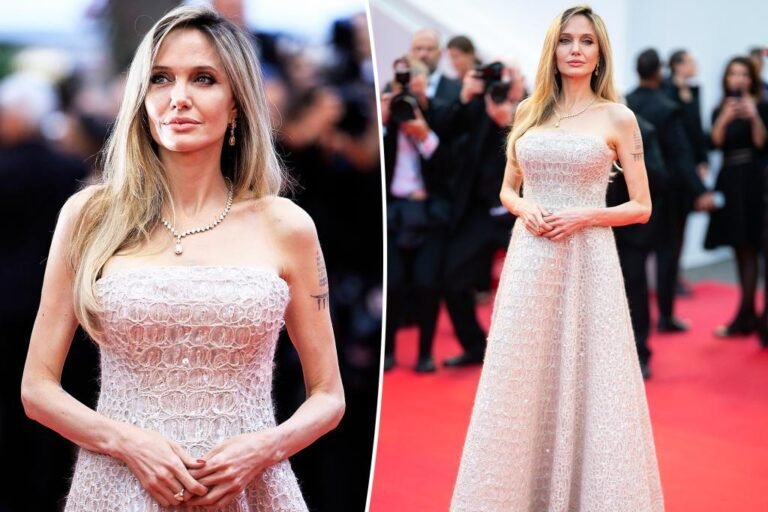 Angelina Jolie stuns on Cannes Movie Pageant 2025 pink carpet in sequined cashmere robe Angelina Jolie stuns on Cannes Movie Pageant 2025 pink carpet in sequined cashmere robe