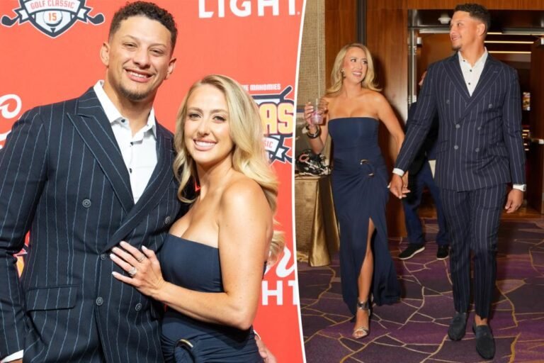 Brittany Mahomes wears strapless costume to husband Patrick’s charity gala Brittany Mahomes wears strapless costume to husband Patrick’s charity gala