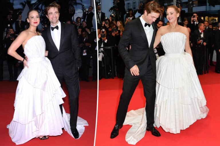 Robert Pattinson tramples Jennifer Lawrence’s couture robe on the Cannes Movie Pageant crimson carpet Robert Pattinson tramples Jennifer Lawrence’s couture robe on the Cannes Movie Pageant crimson carpet