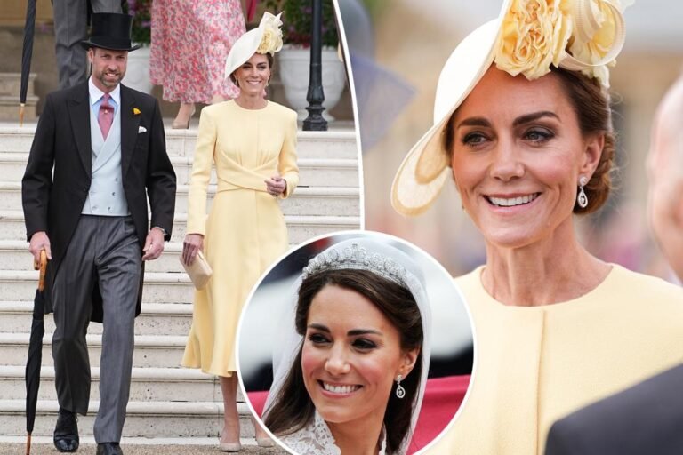 Kate Middleton returns to Royal Backyard Get together in yellow gown and her marriage ceremony earrings