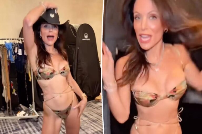 Bethenny Frankel, 54, turns up the warmth in tiny bikini
