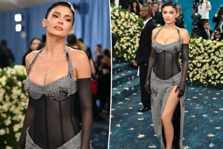 Kylie Jenner exhibits some pores and skin in see-through corset costume on Met Gala 2025 crimson carpet Kylie Jenner exhibits some pores and skin in see-through corset costume on Met Gala 2025 crimson carpet