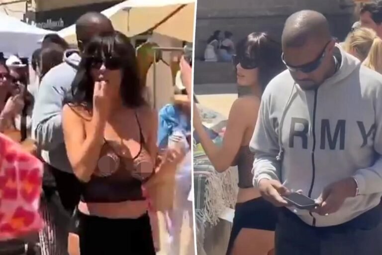 Bianca Censori flaunts her determine in see-through prime, revealing skirt for informal ice cream outing with Kanye West in Spain