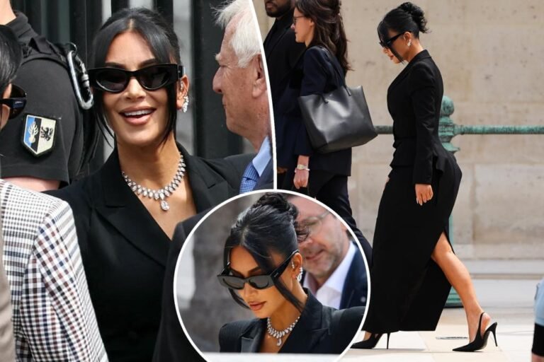 Blinged-out Kim Kardashian arrives at Paris courtroom to testify over M jewellery heist