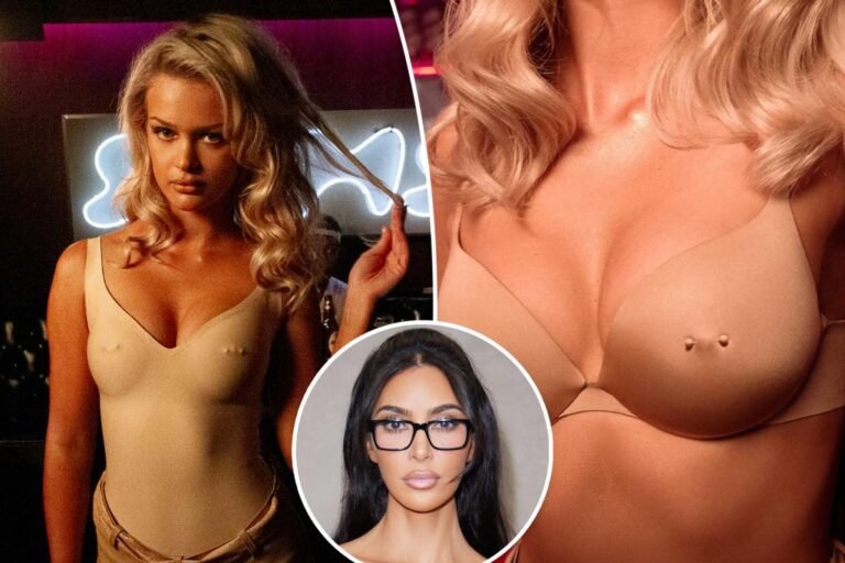 Kim Kardashian broadcasts Skims Pierced Nipple Push-Up Bra