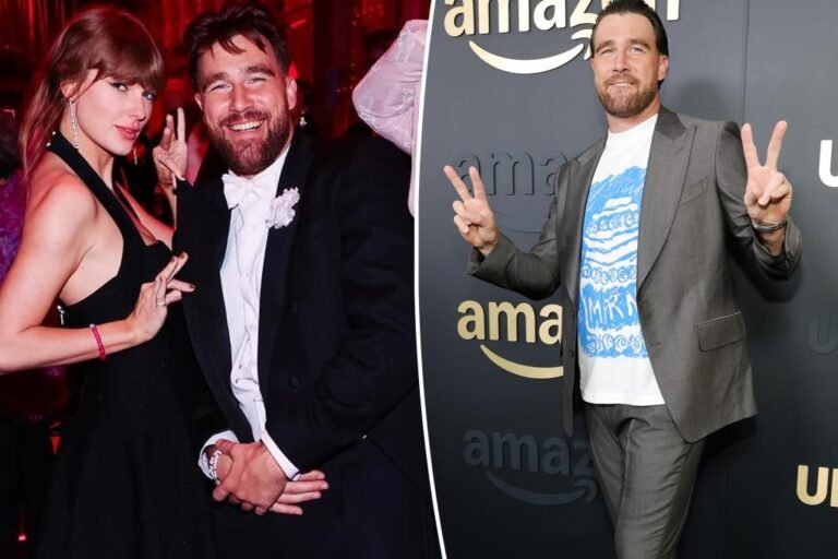 Travis Kelce’s marriage ceremony cake T-shirt sparks Taylor Swift engagement hypothesis Travis Kelce’s marriage ceremony cake T-shirt sparks Taylor Swift engagement hypothesis
