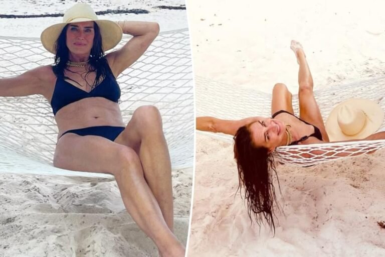 Brooke Shields, 60, stuns in bikini on birthday trip