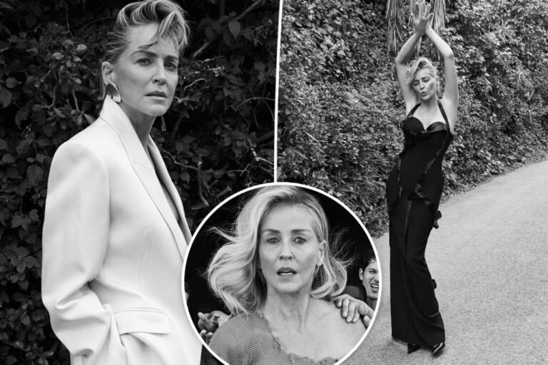 Sharon Stone goes braless for vogue journal photograph shoot