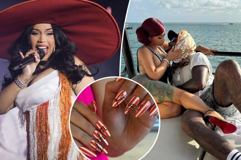 Cardi B exhibits like to boyfriend Stefon Diggs together with her manicure