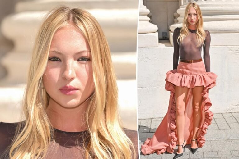 Lila Moss wears see-through prime at Paris Vogue Week