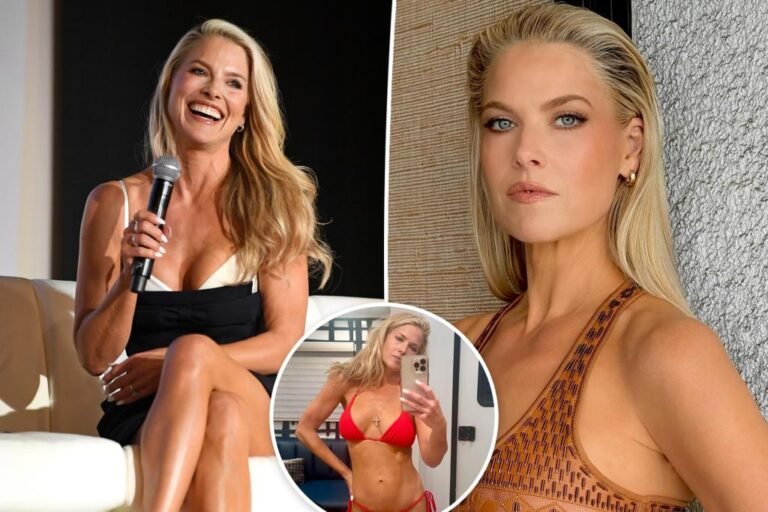 Ali Larter, 49, reveals off her determine in purple string bikini