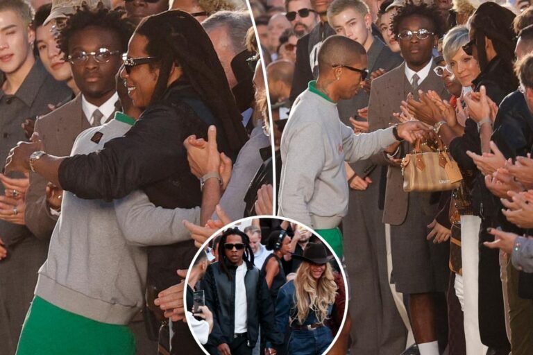 Pharrell items Beyoncé a straight-off-the-runway bag at Louis Vuitton trend present