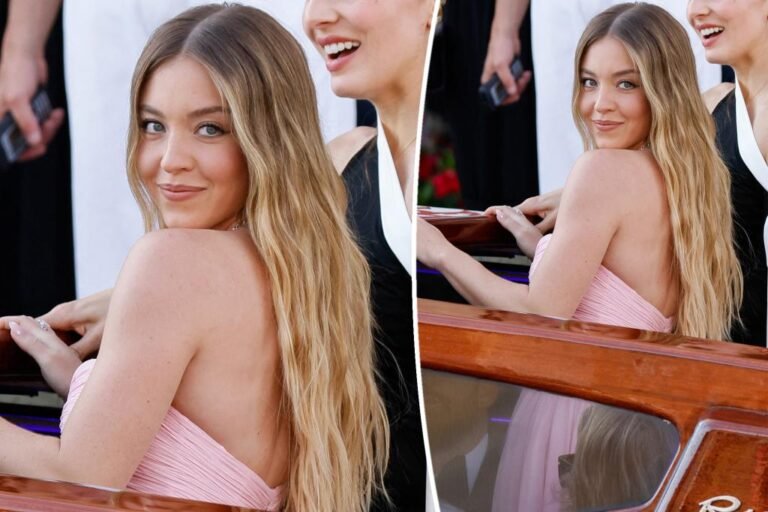 Sydney Sweeney is a magnificence in blush at Lauren Sánchez and Jeff Bezos’ wedding ceremony