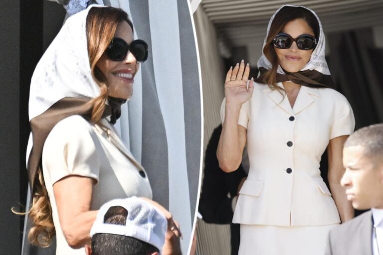 Lauren Sánchez channels Grace Kelly in demure pre-wedding skirt go well with