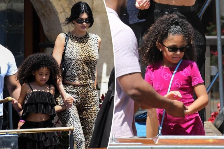 Kylie Jenner’s daughter Stormi wears two classic Chanel outfits at Jeff Bezos and Lauren Sánchez’s marriage ceremony