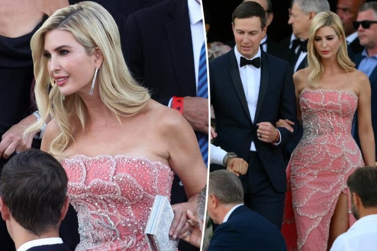 Ivanka Trump is fairly in pink at Lauren Sánchez and Jeff Bezos’ wedding ceremony