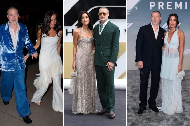 See all of Brad Pitt and girlfriend Ines de Ramon’s ‘F1’ press tour outfits