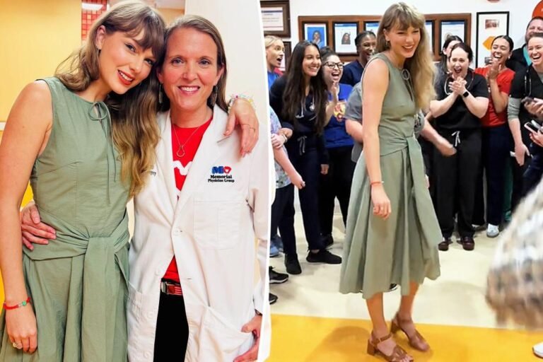 Taylor Swift visits Florida youngsters’s hospital in inexperienced Loewe gown