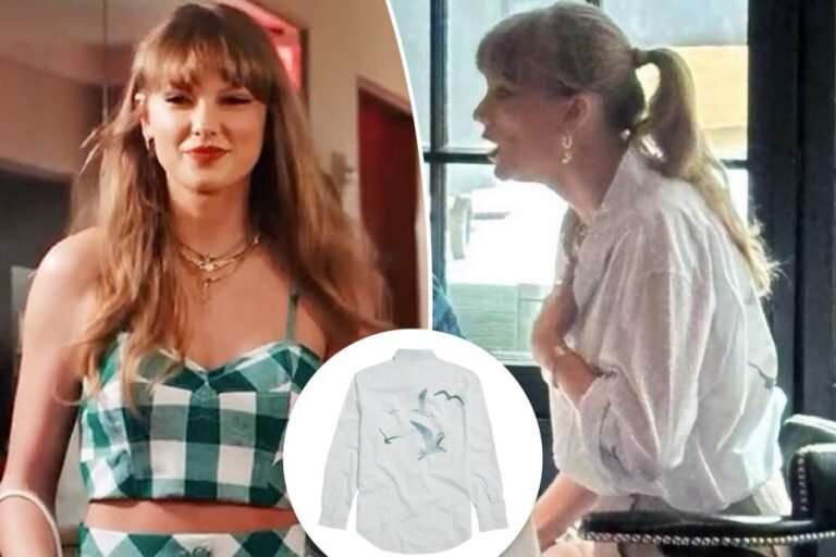 Taylor Swift wears her personal merch for lunch date with Travis Kelce in Chagrin Falls, Ohio