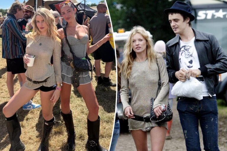 Kate Moss’ sister Lottie copies her iconic Glastonbury 2005 outfit