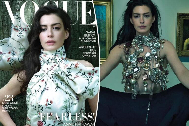 Anne Hathaway drips in gems for Vogue cowl picture shoot