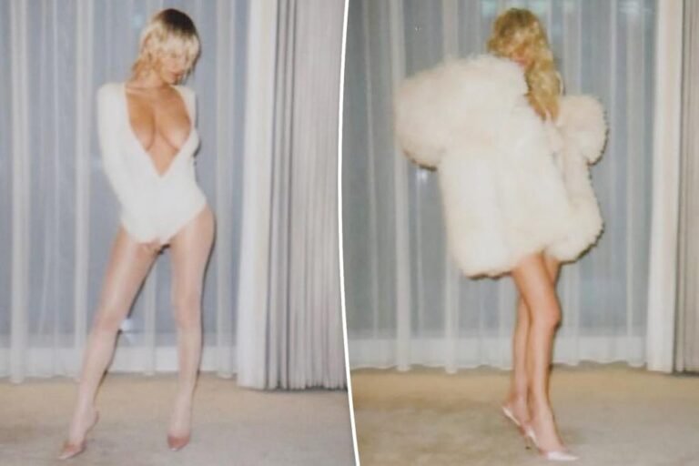 Bianca Censori takes the plunge in daring bodysuit as blond streak continues