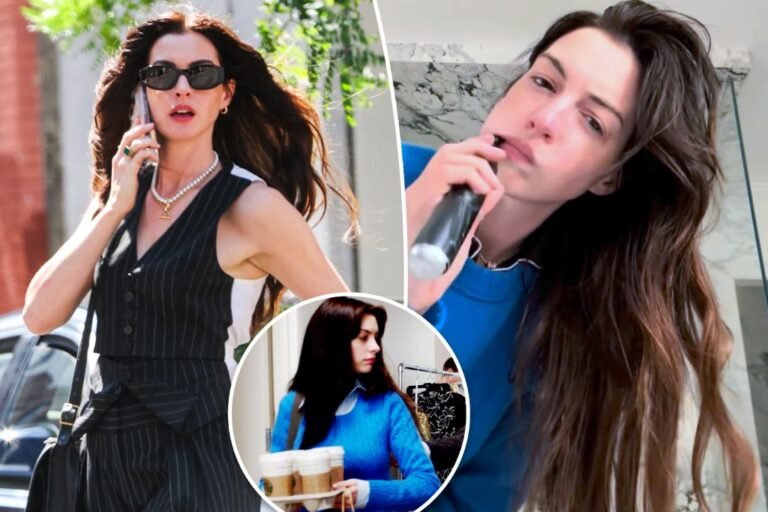 Anne Hathaway revives her cerulean blue sweater for ‘The Satan Wears Prada 2’ Anne Hathaway revives her cerulean blue sweater for ‘The Satan Wears Prada 2’
