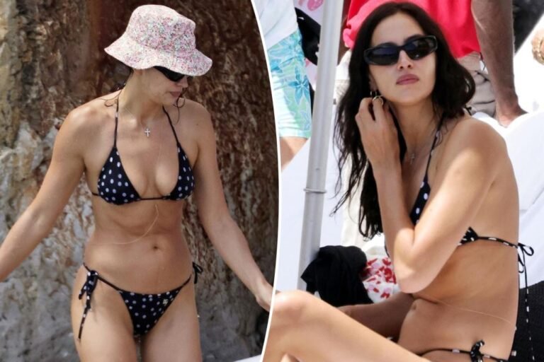 Irina Shayk wears stylish polka-dot bikini for seaside day in Capri