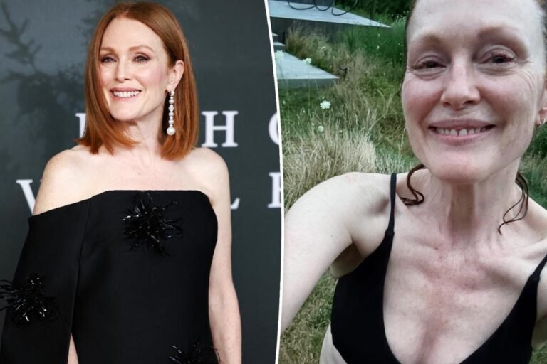 Julianne Moore shares makeup-free selfie