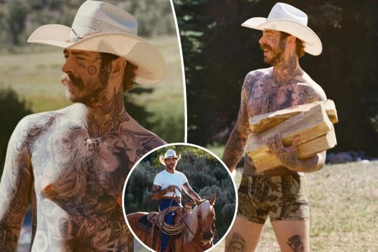 Publish Malone strips right down to his underwear for country-themed Skims advert