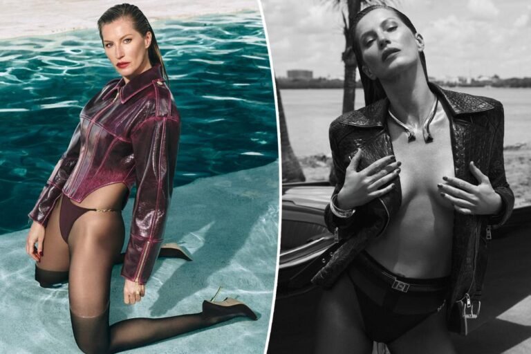 Gisele Bündchen fashions head-to-toe leather-based outfit in Miami Gisele Bündchen fashions head-to-toe leather-based outfit in Miami
