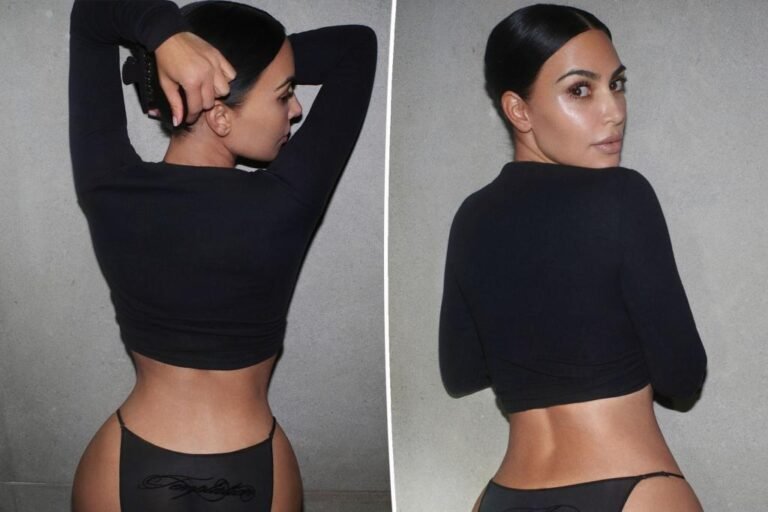 Kim Kardashian rocks see-through underwear for racy Skims picture shoot Kim Kardashian rocks see-through underwear for racy Skims picture shoot