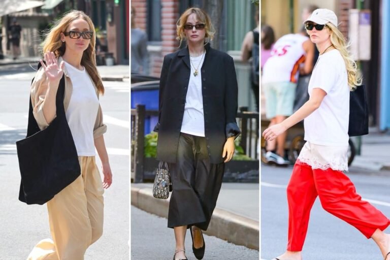 Jennifer Lawrence wears her favourite white T-shirts from Goldie so some ways