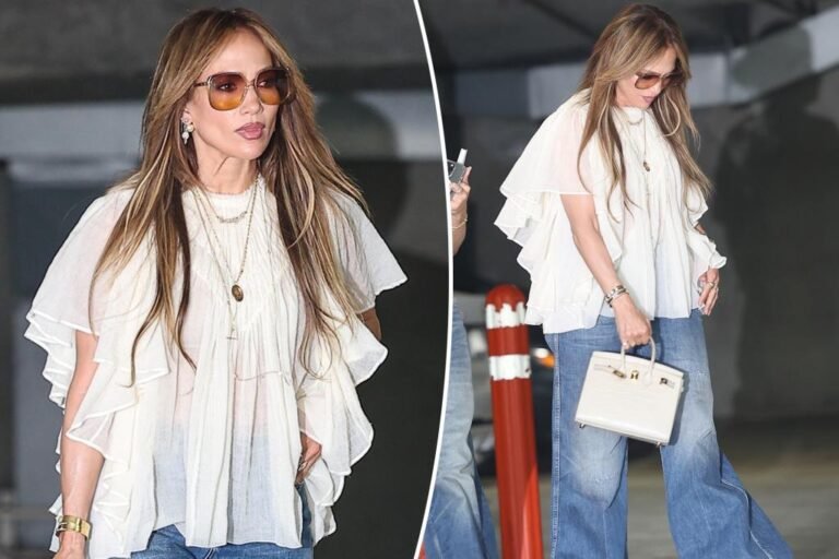Jennifer Lopez wears boho stylish look with a K child Birkin