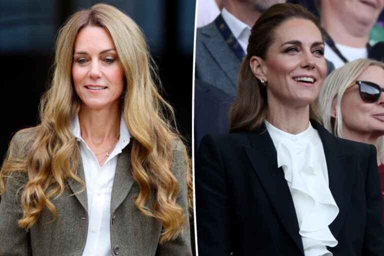 Kate Middleton seemingly brunette once more after blond makeover